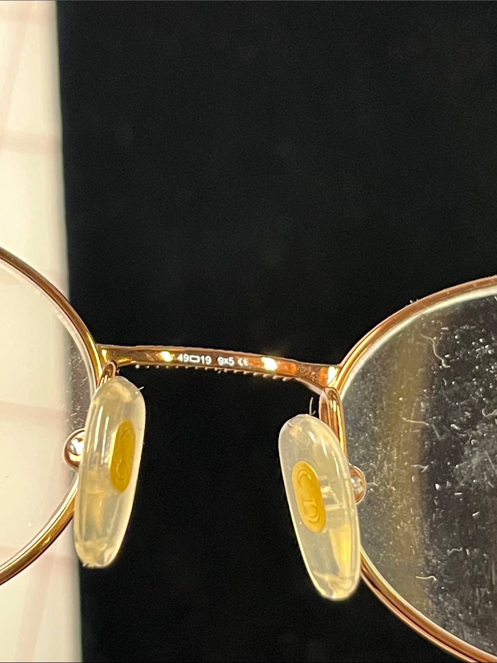 CHRISTIAN DIOR VTG NWOT Pearl Bead Bronze Oval 49x19z135 Classic Eyeglass Frame - Picture 14 of 16